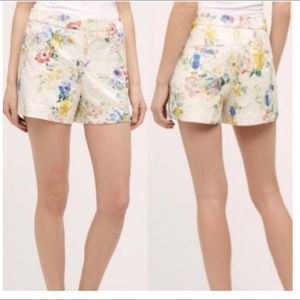 Anthropologie Elevenses shorts SZ 8 floral shorts size buttons